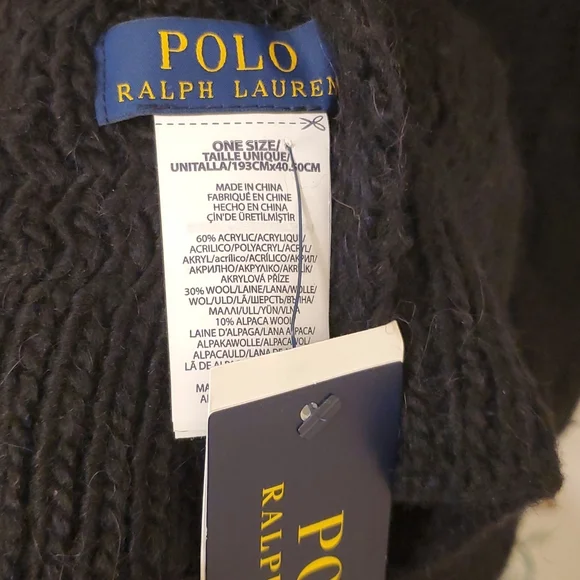Polo Ralph Lauren Scarf and Hat Set/Black